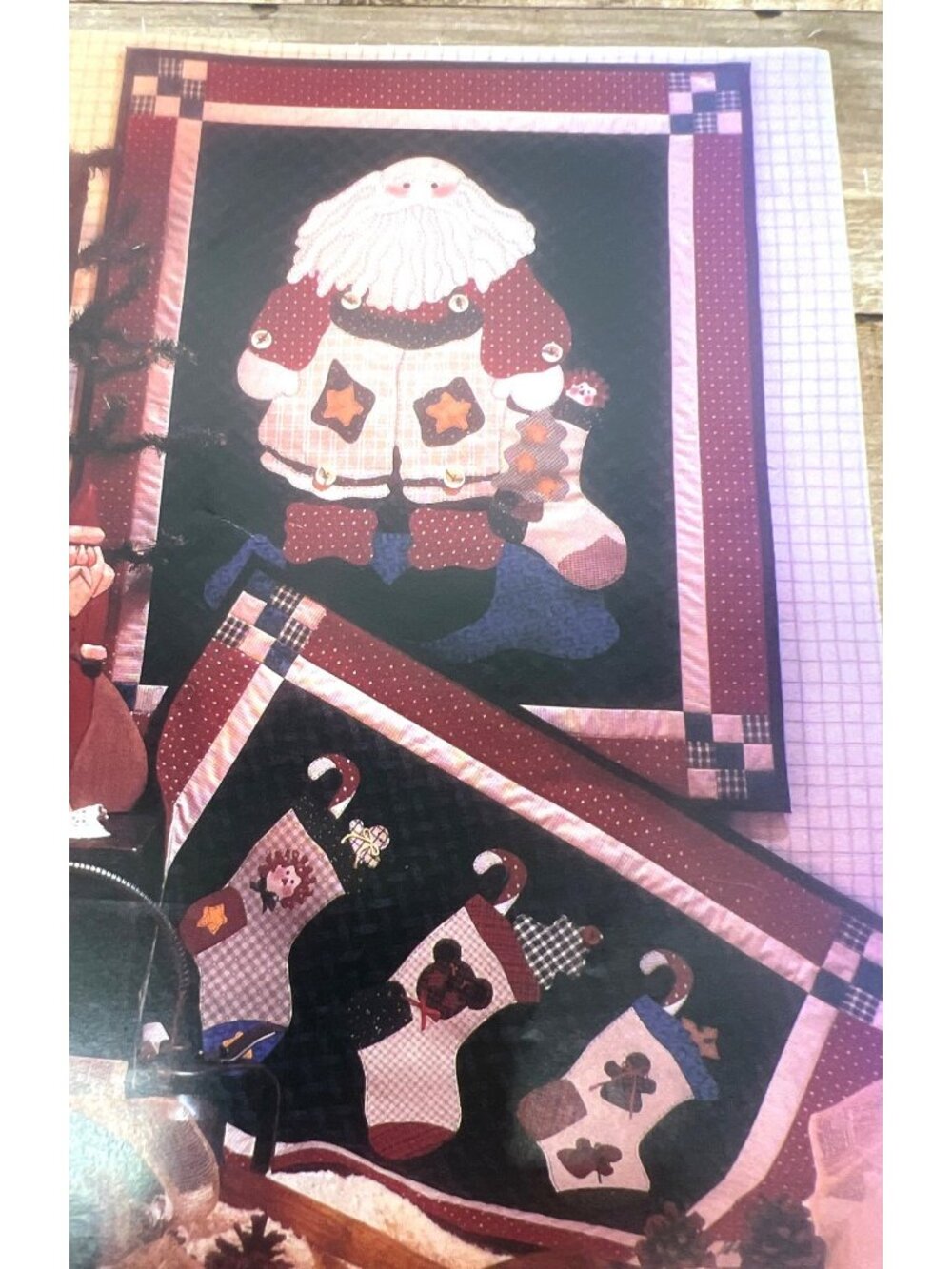 Christmas Quilt Pattern "Ye Old Sock Stuffer" By Fiber Mosaics